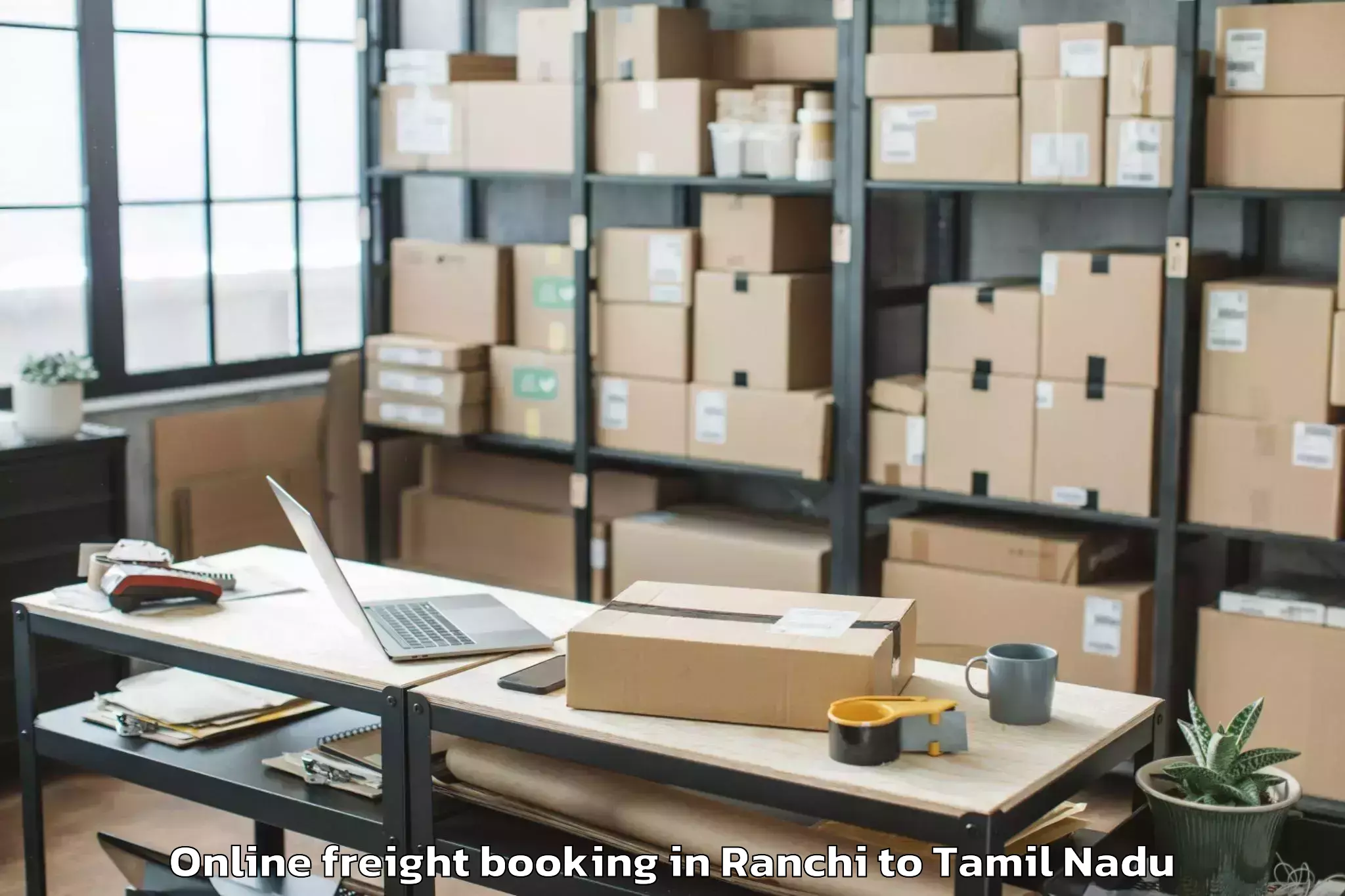 Affordable Ranchi to Vandavasi Online Freight Booking